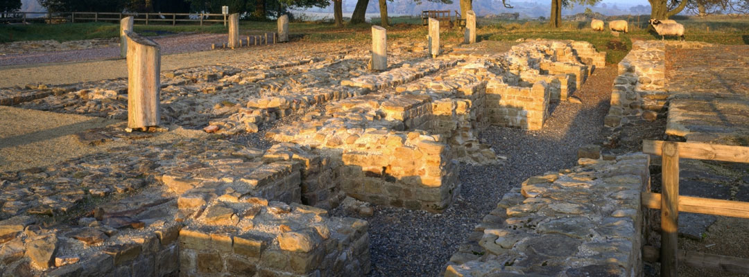 The site of a 6th-century hall, possibly a warlord’s residence, at Birdoswald Roman Fort in Cumbria, built over a Roman granary The site of a 6th-century hall, possibly a warlord’s residence, at Birdoswald Roman Fort in Cumbria, built over a Roman granary